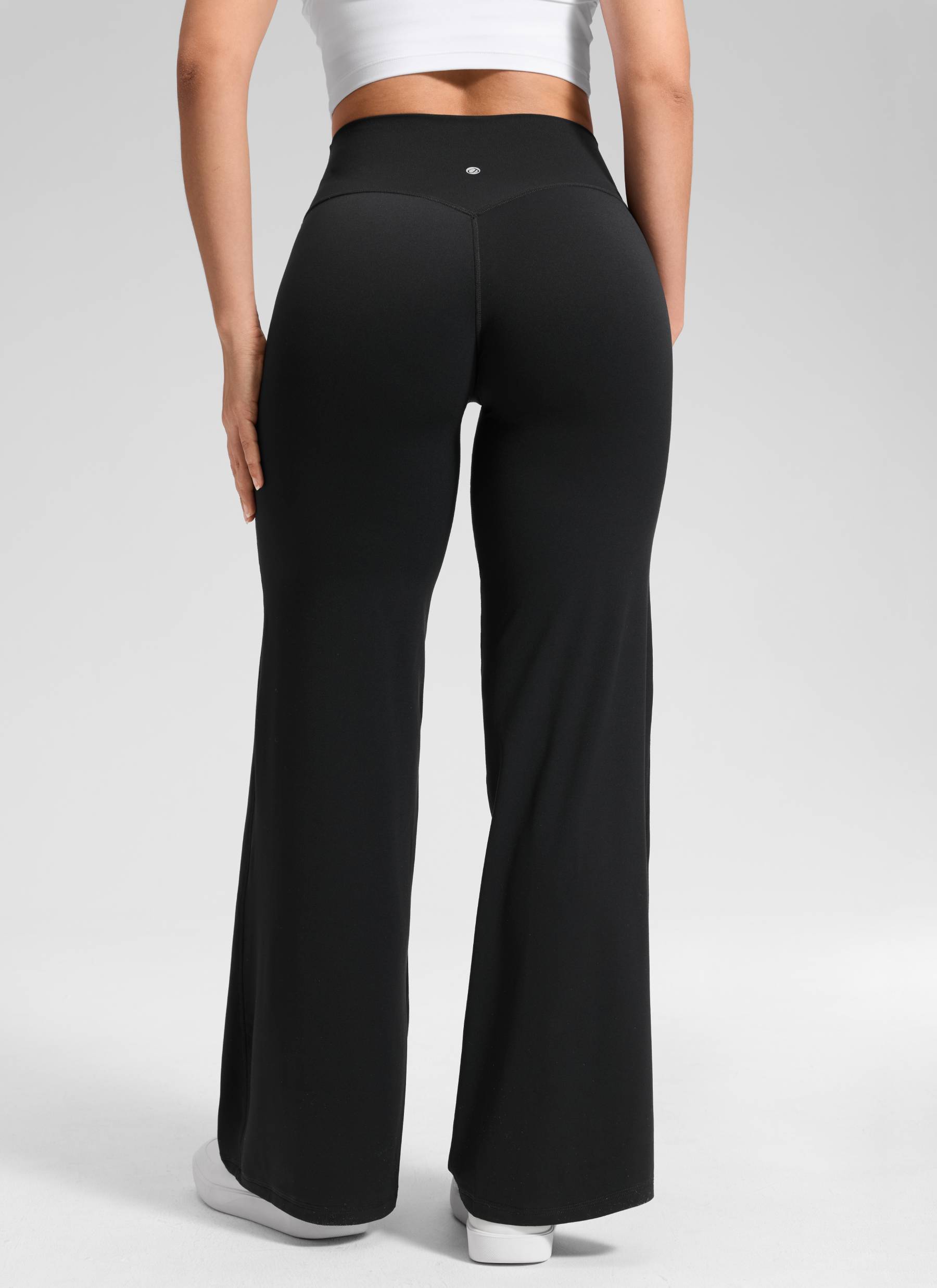CRZ YOGA Women's Softretch Workout No Front Seam Wide Leg Pant 32