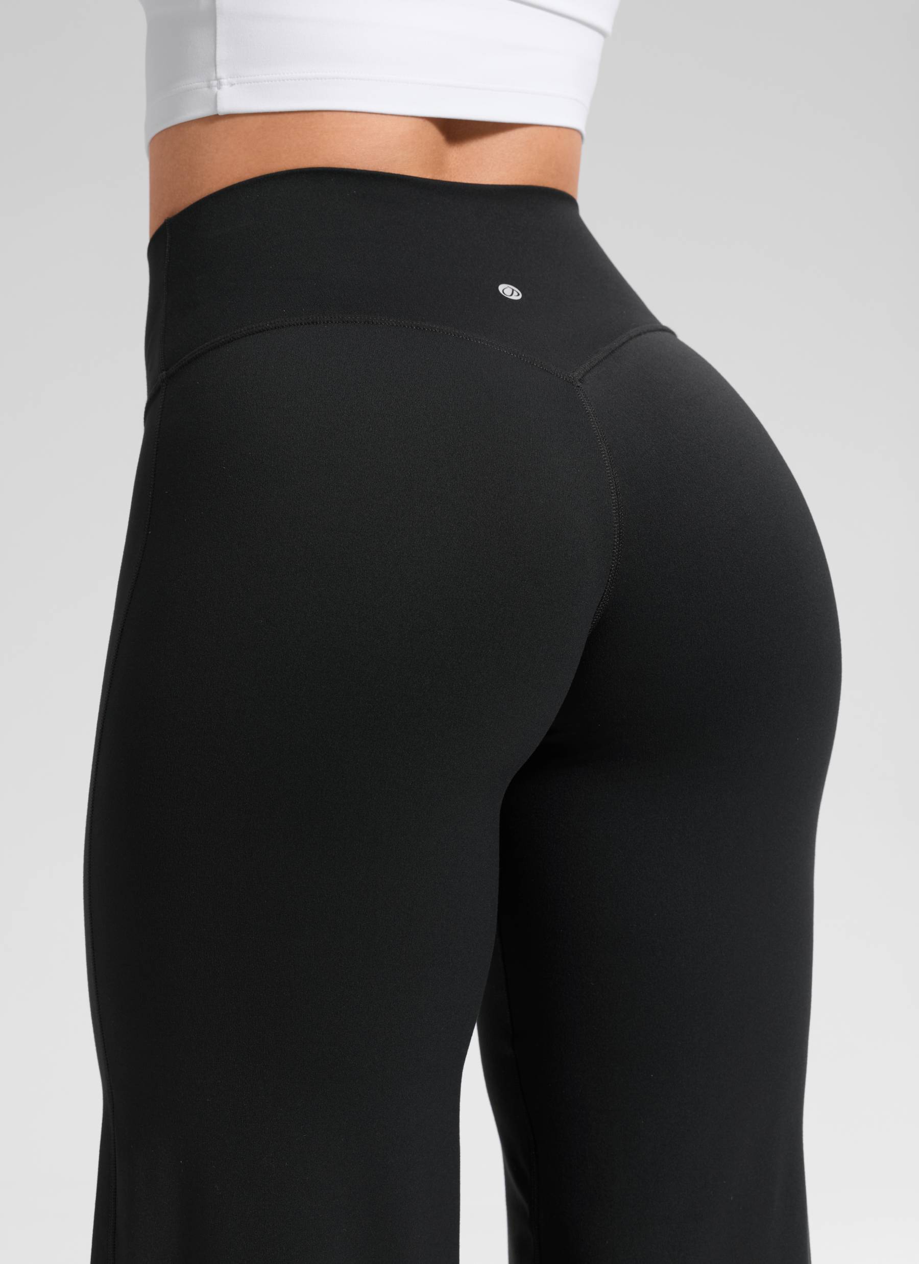CRZ YOGA Women's Softretch Workout No Front Seam Wide Leg Pant 28
