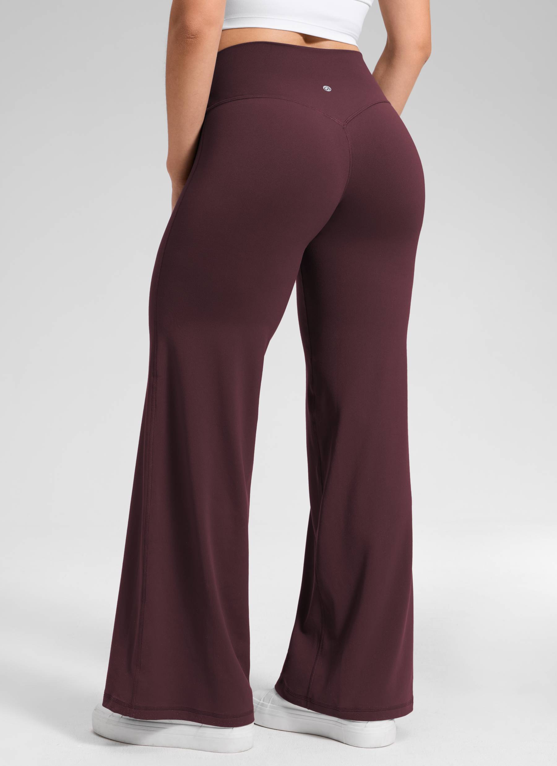 CRZ YOGA Women's Softretch Workout No Front Seam Wide Leg Pant 30