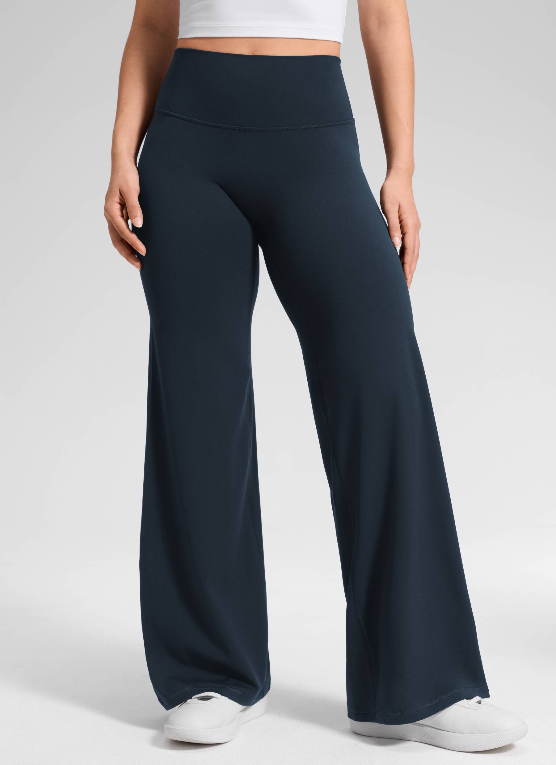 CRZ YOGA Women's Softretch Workout No Front Seam Wide Leg Pant 30
