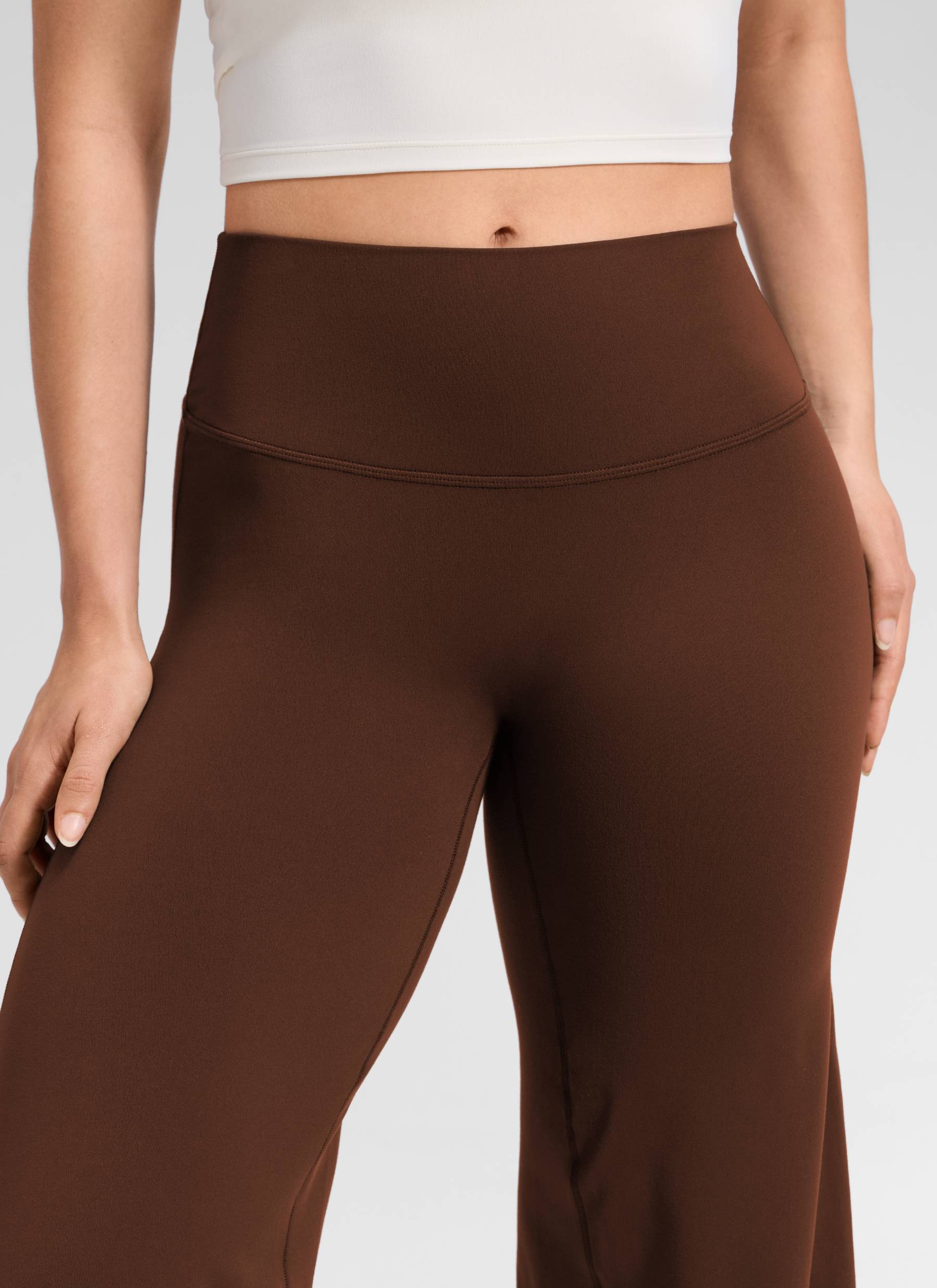CRZ YOGA Women's Softretch Workout No Front Seam Wide Leg Pant 30