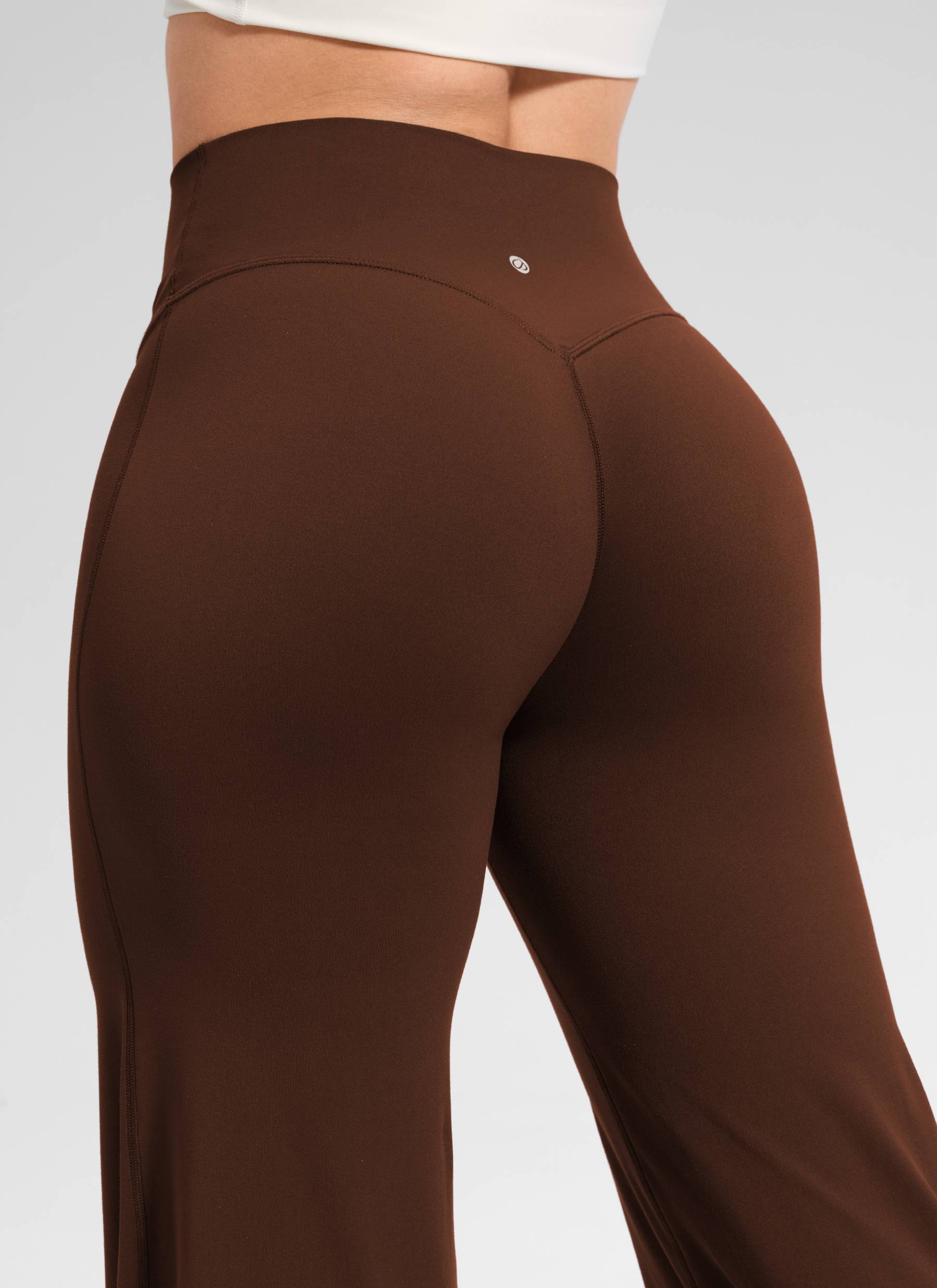 CRZ YOGA Women's Softretch Workout No Front Seam Wide Leg Pant 28