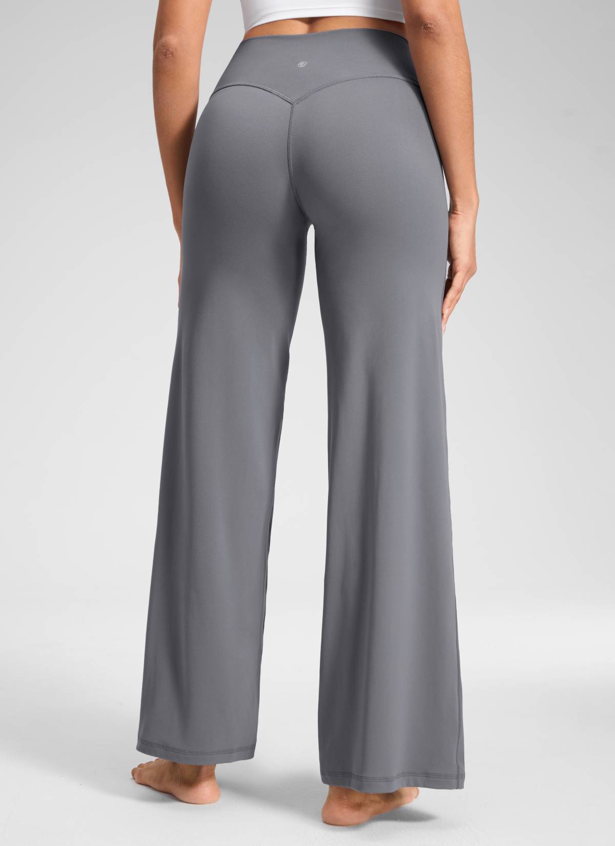 CRZ YOGA Women's Softretch Workout No Front Seam Wide Leg Pant 28