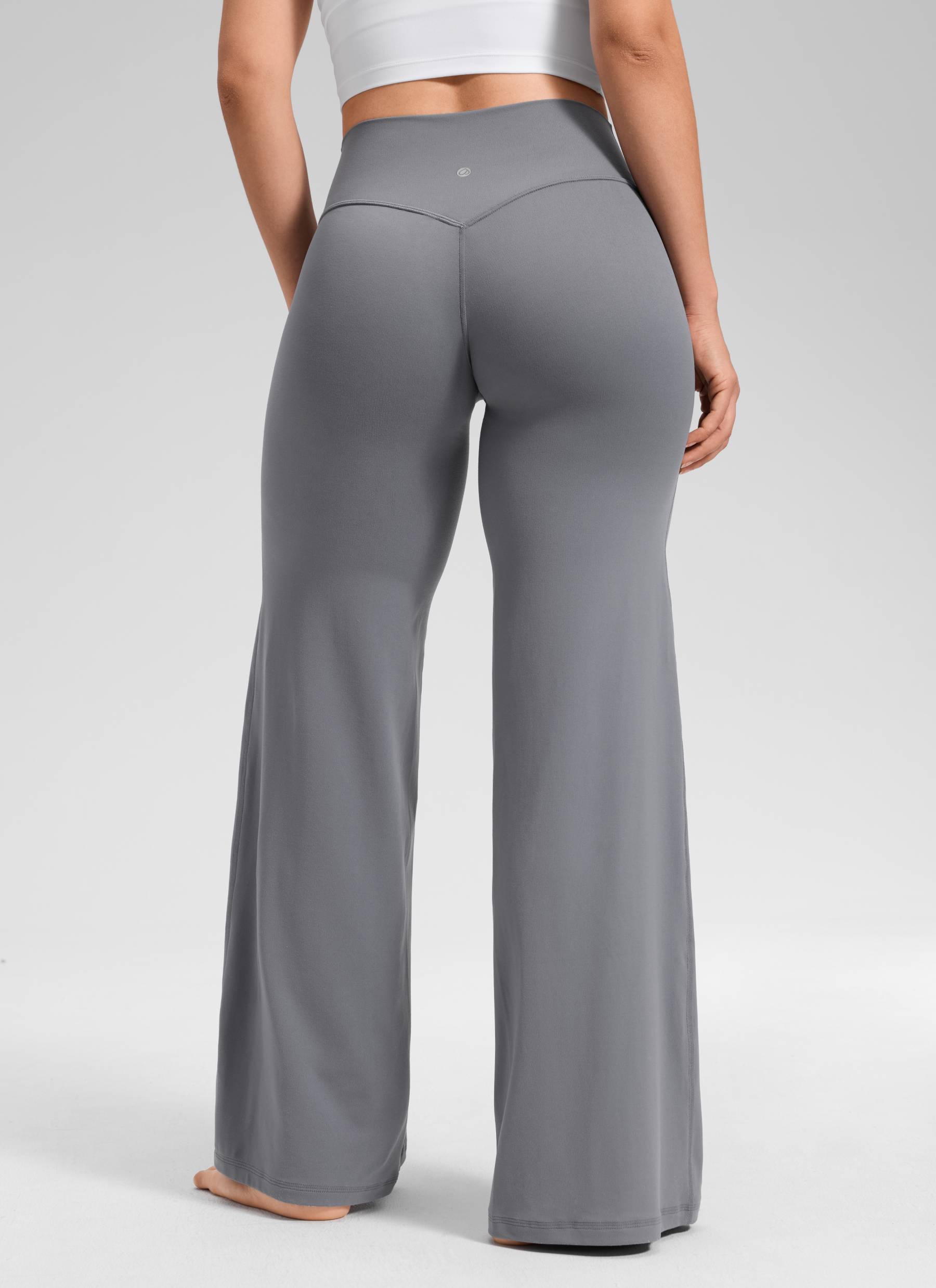 CRZ YOGA Women's Softretch Workout No Front Seam Wide Leg Pant 30