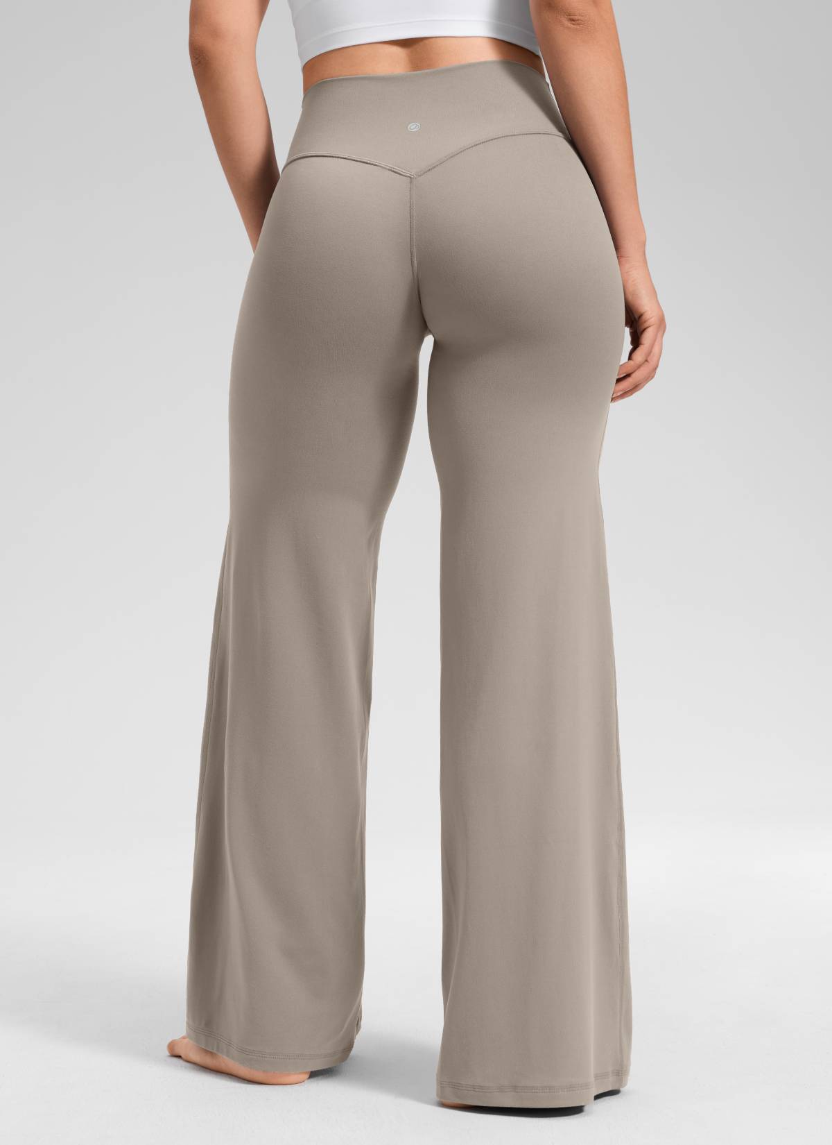 CRZ YOGA Women's Softretch Workout No Front Seam Wide Leg Pant 28