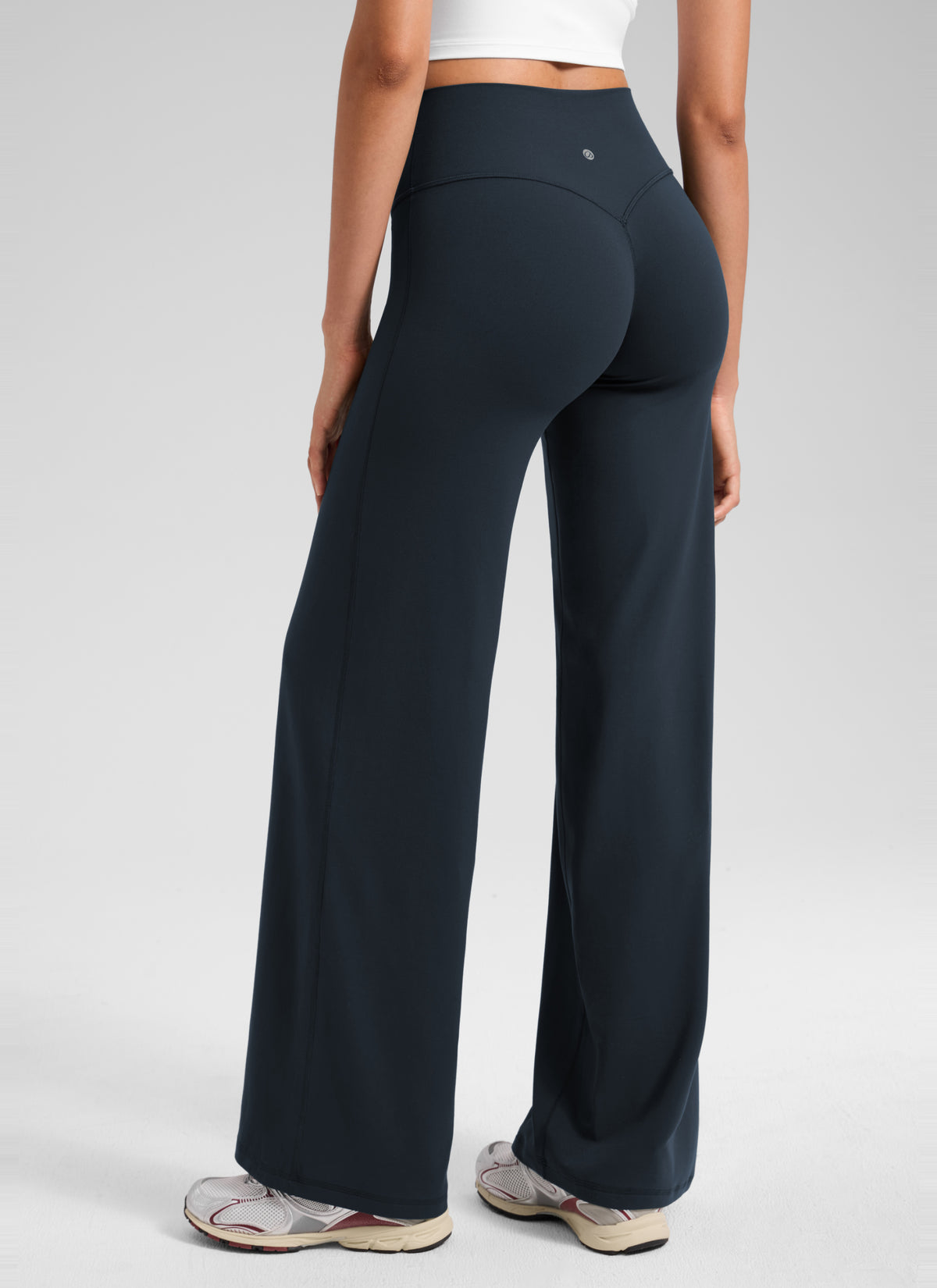 CRZ YOGA Women's Softretch Workout No Front Seam Wide Leg Pant 28