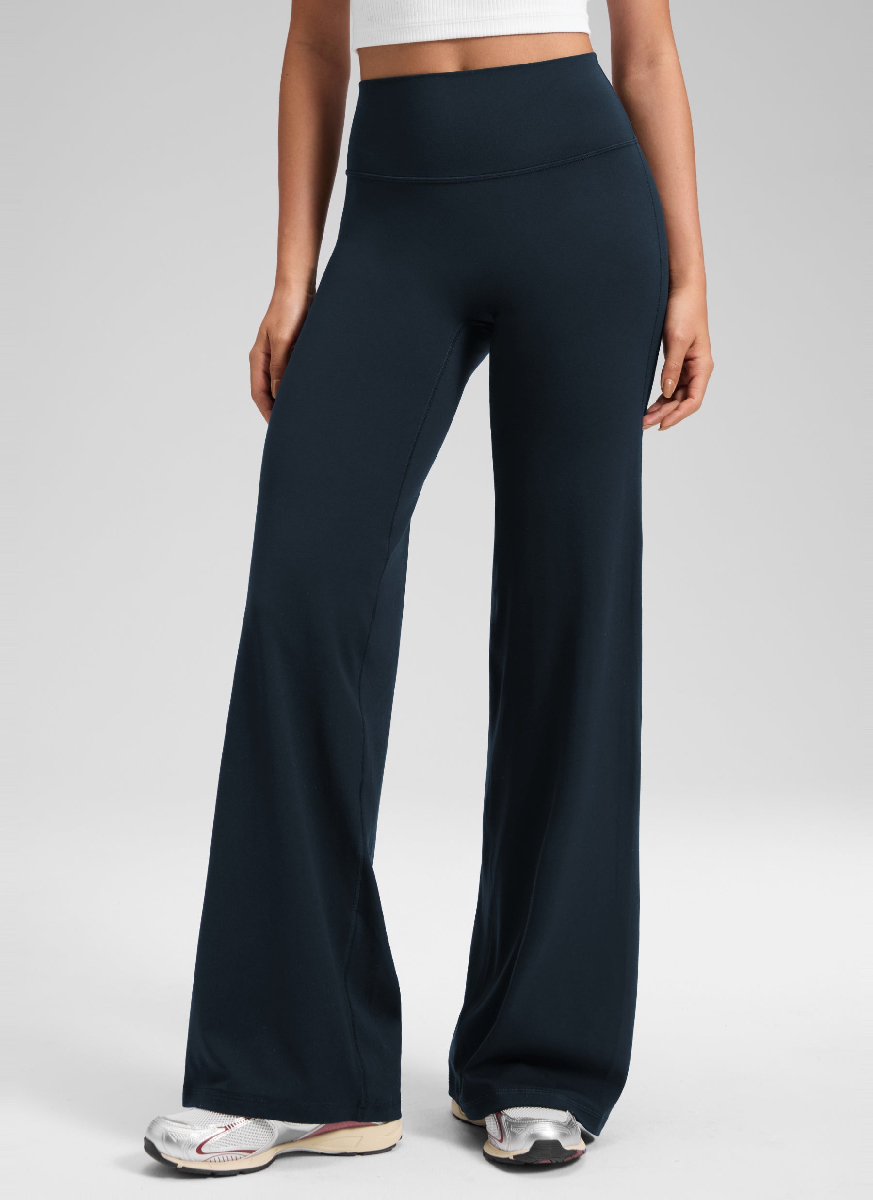 CRZ YOGA Women's SoftAura High Rise Wide Leg Pants with Pockets 31