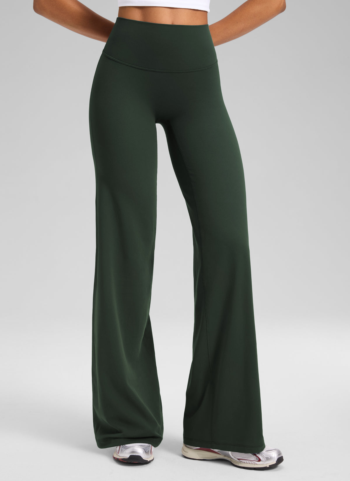 CRZ YOGA Women's Softretch Workout No Front Seam Wide Leg Pant 30