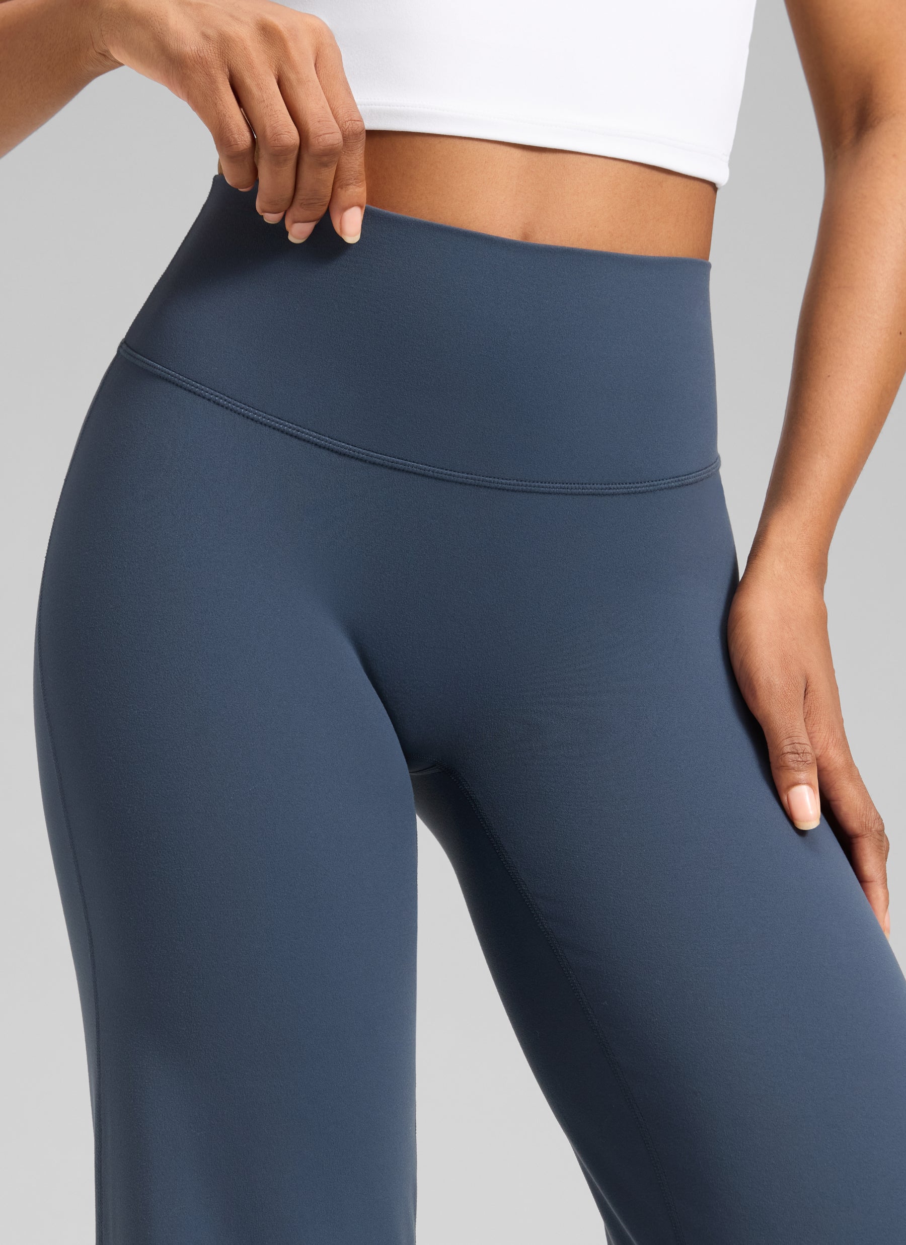 CRZ YOGA Women's Softretch Workout No Front Seam Wide Leg Pant 30