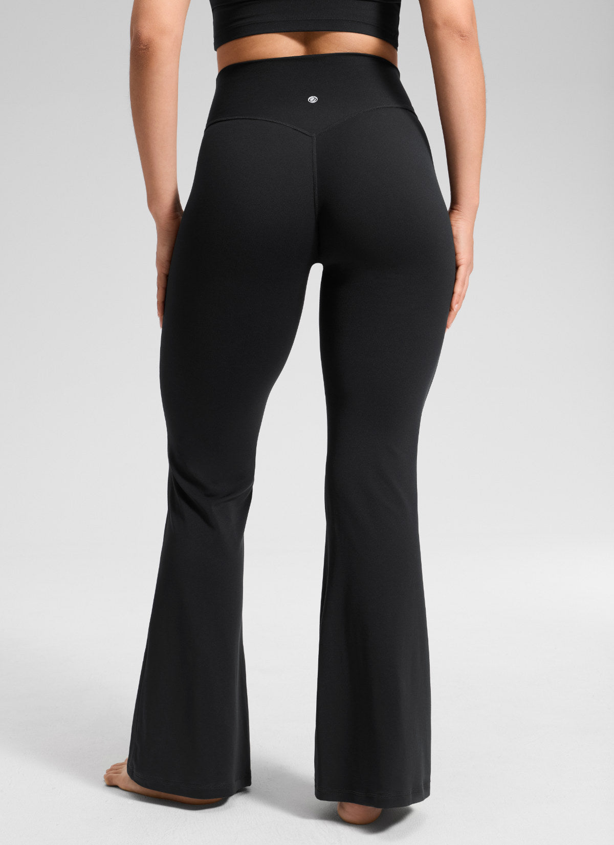 CRZ YOGA Women's Softretch High Rise No Front Seam Flare Legging 29