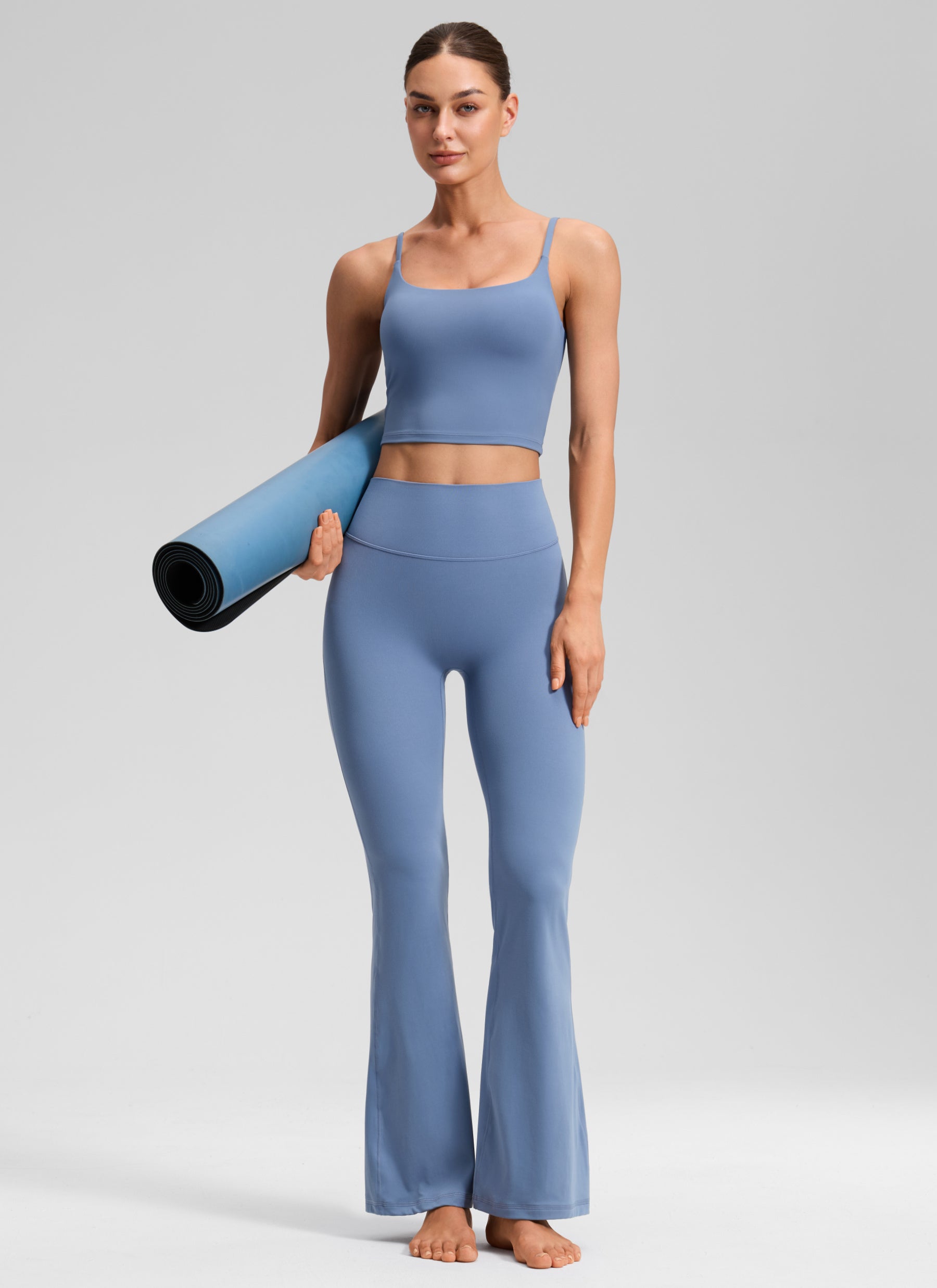 CRZ YOGA Women's Softretch High Rise No Front Seam Flare Legging 31