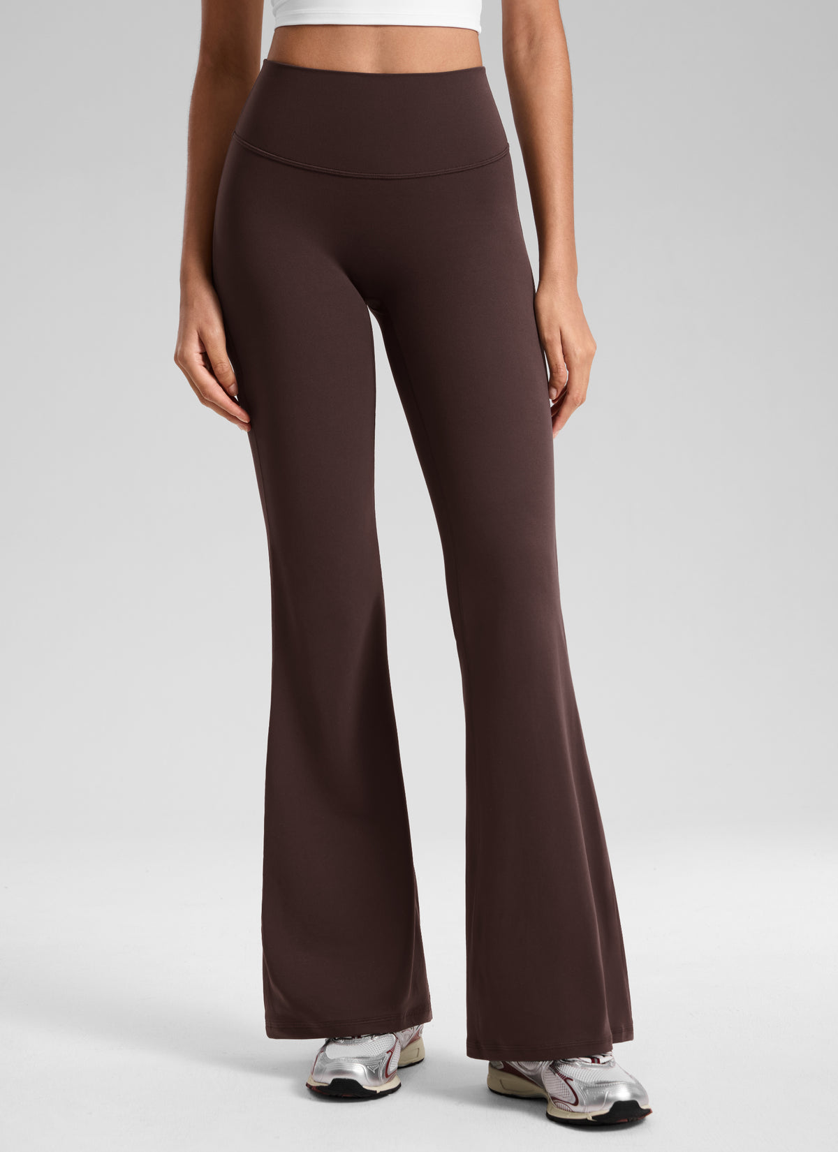 CRZ YOGA Women's Softretch High Rise No Front Seam Flare Legging 33
