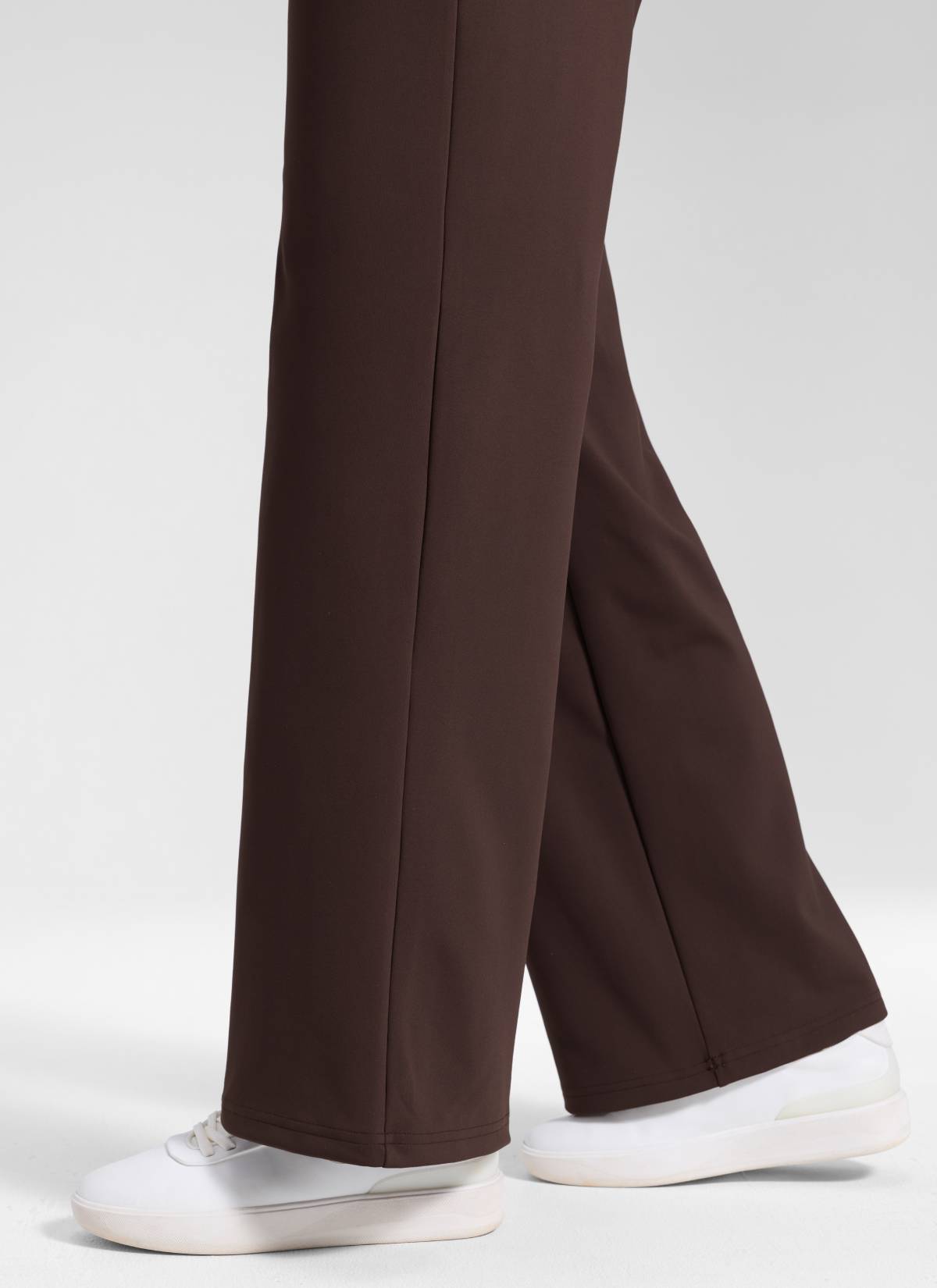 CRZ YOGA Women's Work High Rise Pocket Wide Leg Faux Fly Pant 30