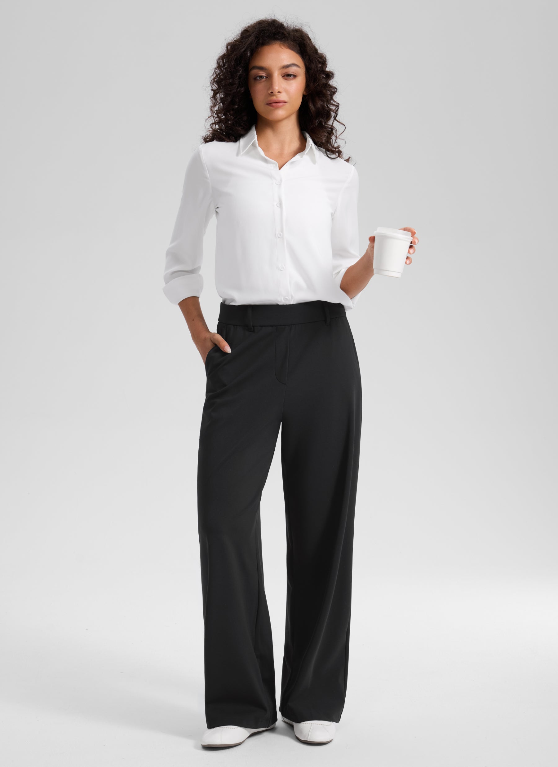 CRZ YOGA Women's Walk the City Casual Pocket Straight Leg Pant 30