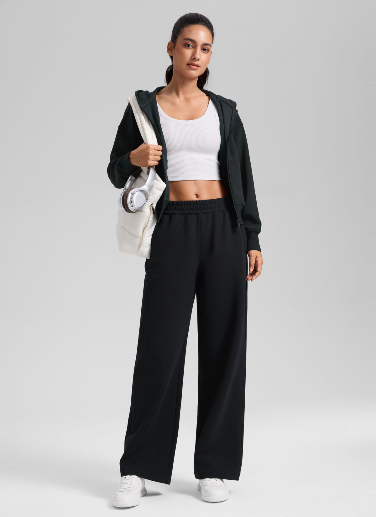 CRZ YOGA Women's Casual Soft Spacer Straight Leg Sweatpant 29