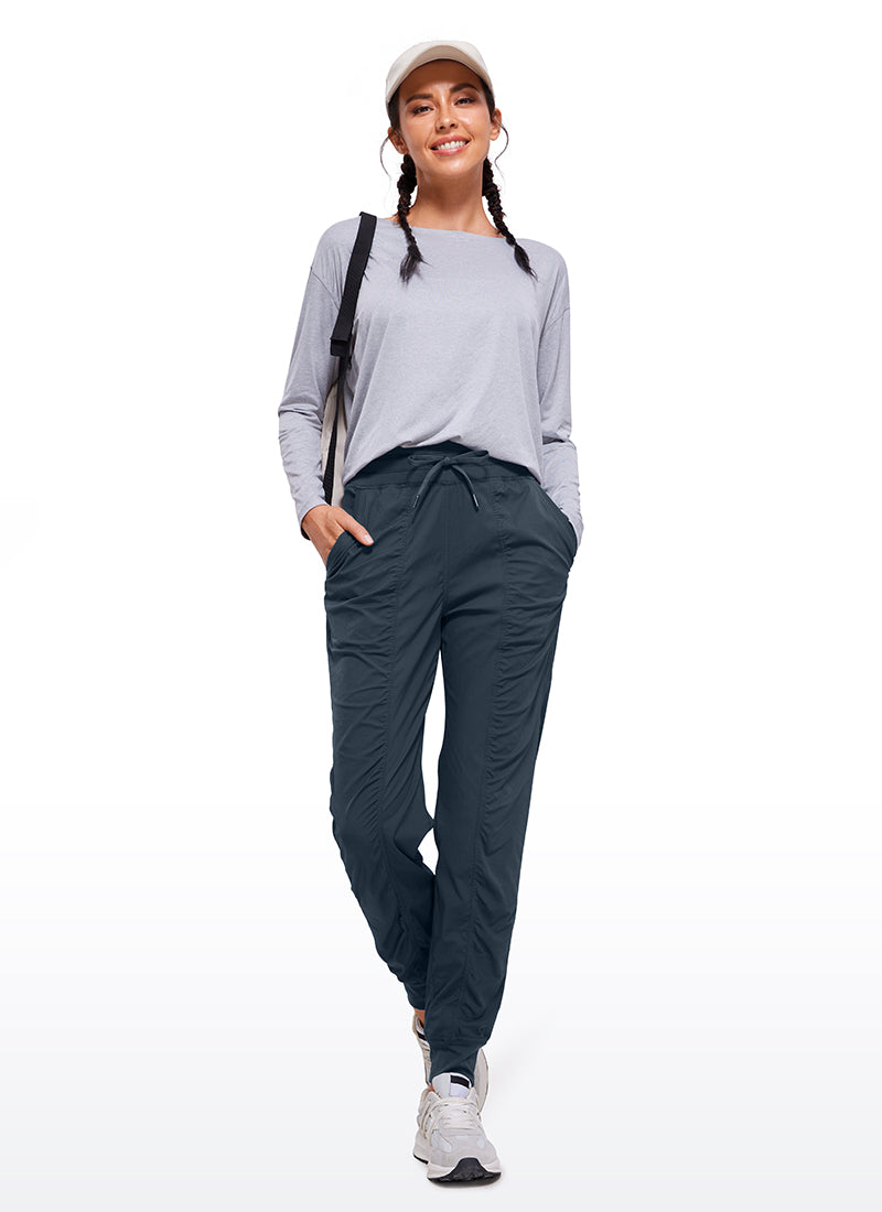 Striped Ruched Pocket Jogger 28''