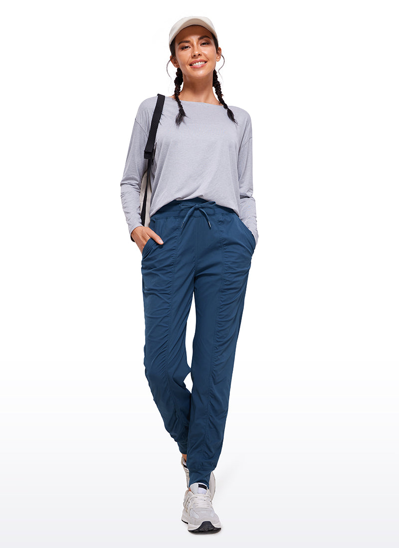 Striped Ruched Pocket Jogger 28''