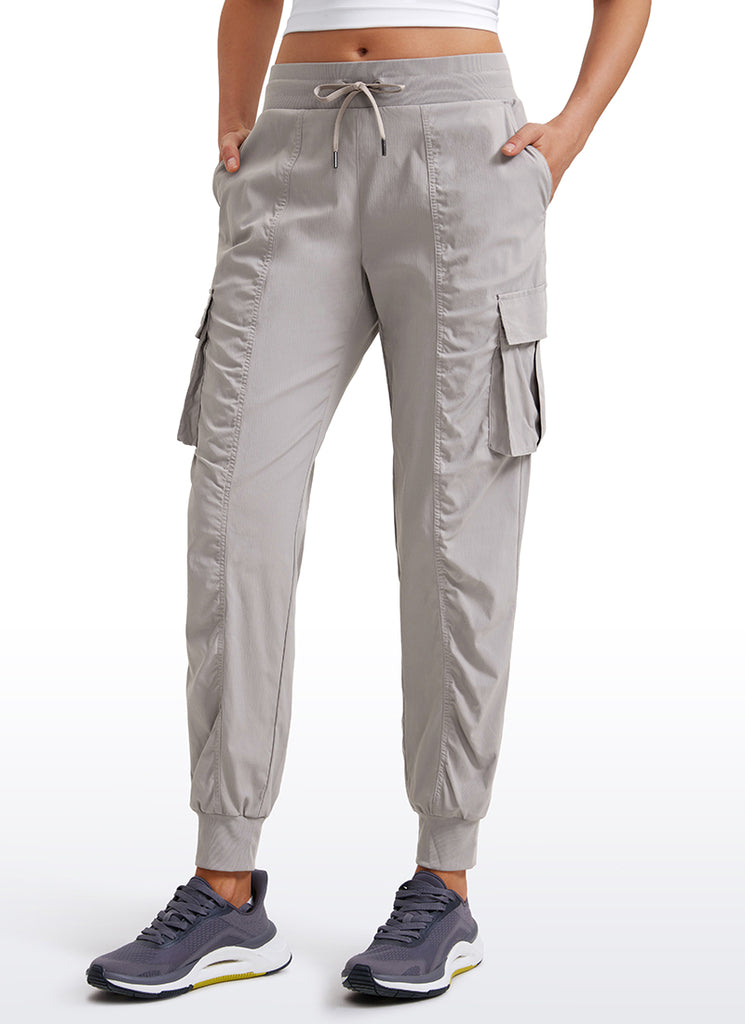 CRZ YOGA Women's Lightweight Running Classic Fit Ruched Joggers 28.5'' Ink Gray