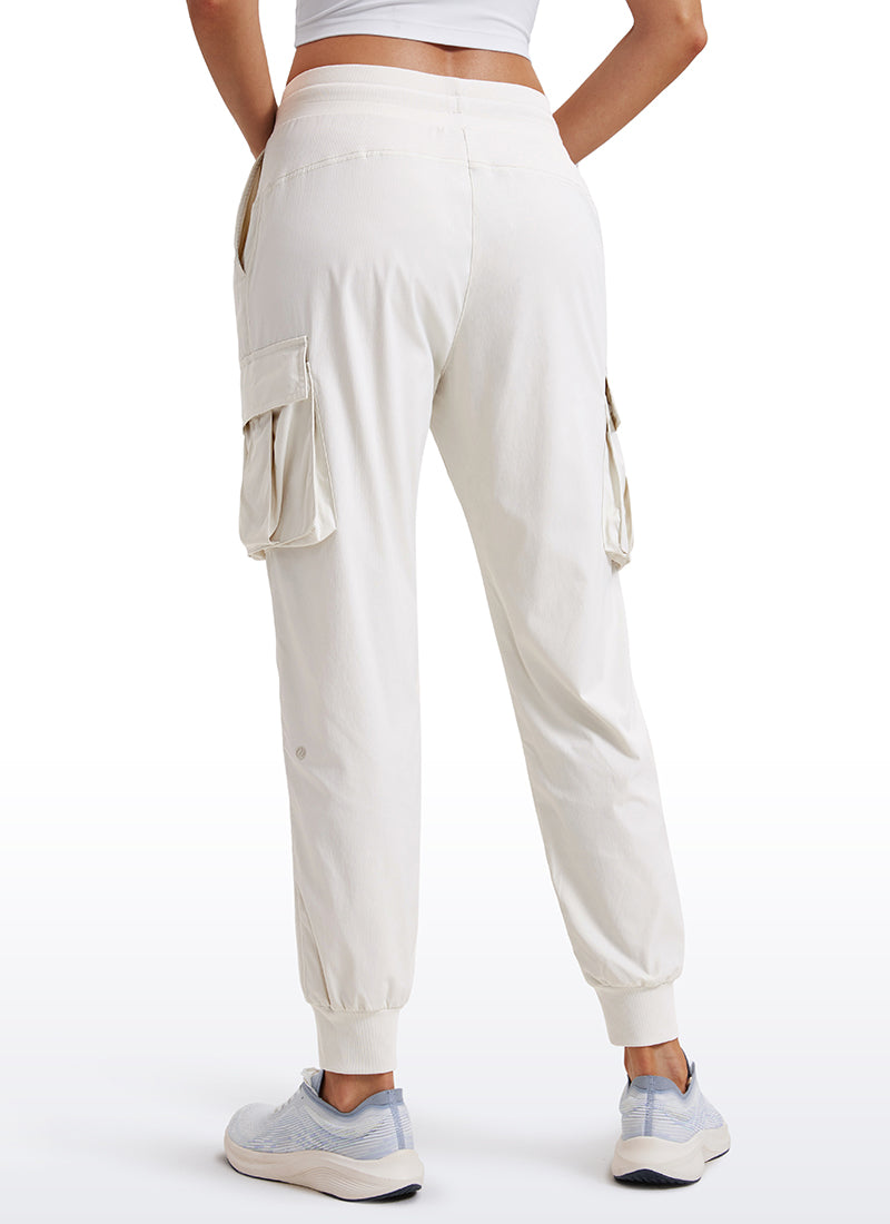 Lightweight Mid Rise Joggers with Pockets 28.5'' - Ruched