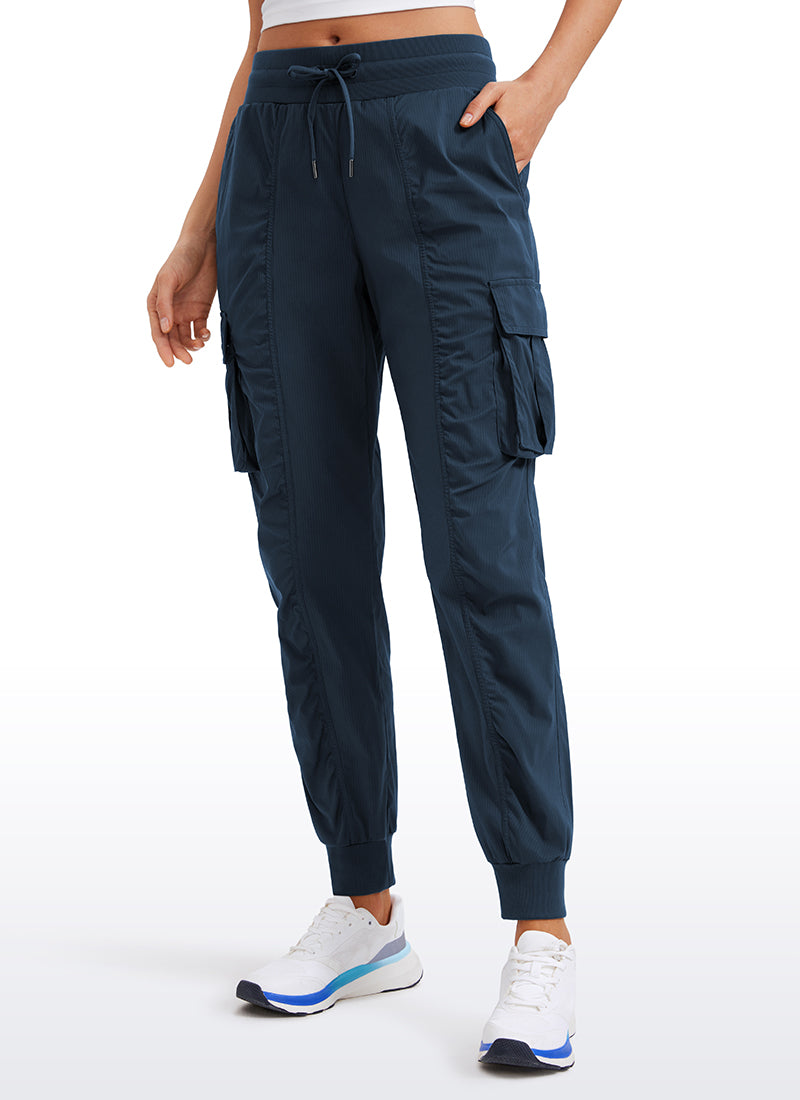 Lightweight Mid Rise Joggers with Pockets 28.5'' - Ruched