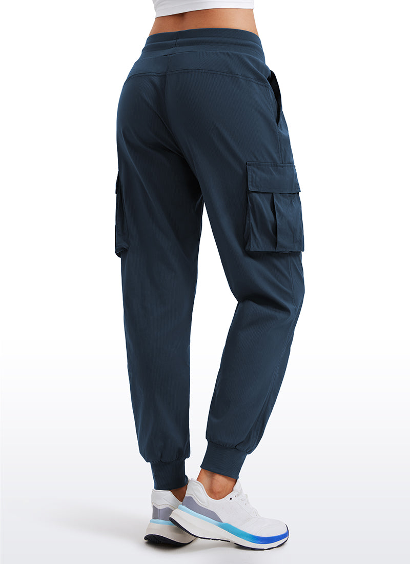 Lightweight Mid Rise Joggers with Pockets 28.5'' - Ruched