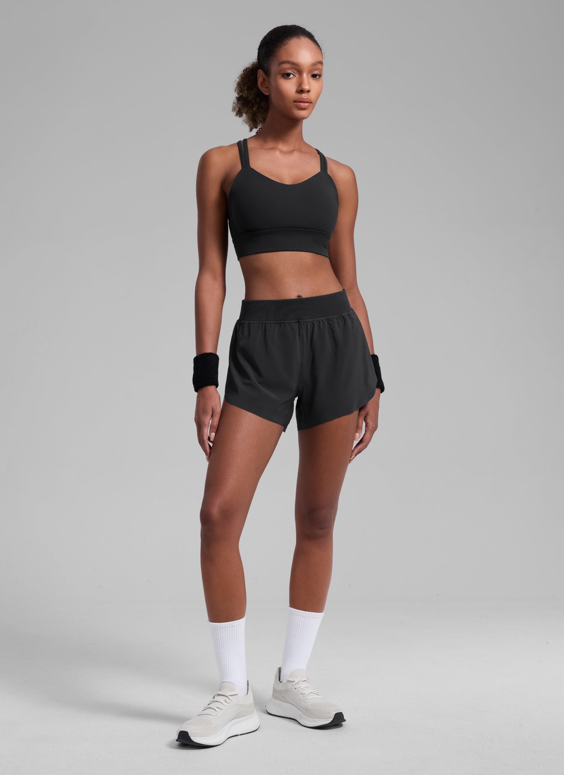 CRZ YOGA Women's Running High Waisted Mesh Lined Shorts Workout
