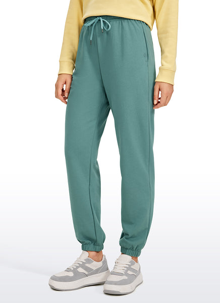 CRZ YOGA Womens French Terry High Rise Down the Street Sweatpants