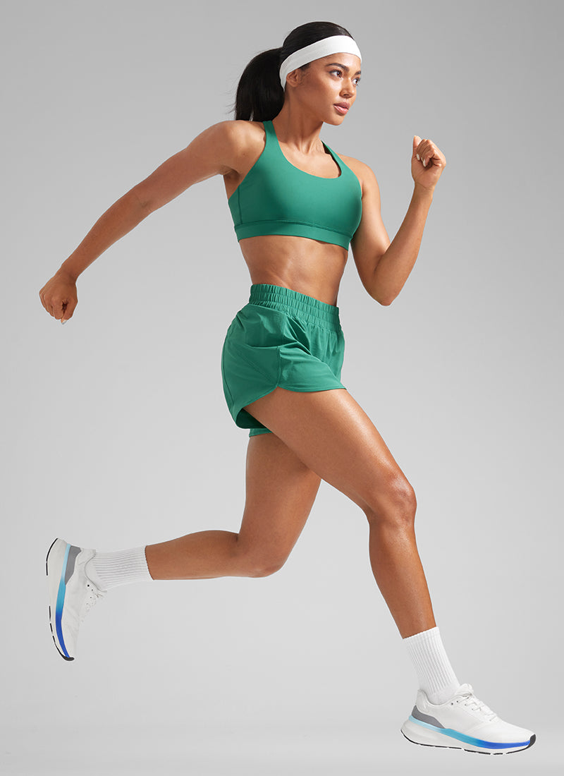 CRZ YOGA Women's Running High Waisted Mesh Lined Shorts 3'' – CRZ