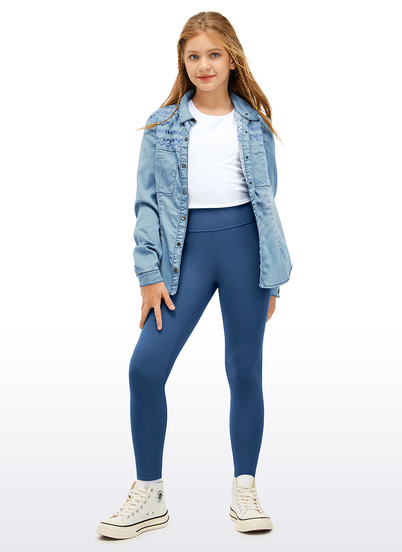 CRZ YOGA Meisjes Butterluxe Volledige Lengte Atletische Leggings met Kids Hoge Taille Lounge Broek Meisjes Actieve Dans Running Yoga Tights Bos Donkergroen XXL CRZ YOGA Meisjes Butterluxe Volledige Lengte Atletische Leggings met Kids Hoge Taille Lounge Broek Meisjes Actieve Dans Running Yoga Tights Bos Donkergroen XXL