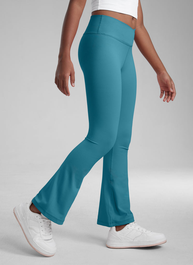 CRZ YOGA Girl's Active Sports Yoga Lounge Butterluxe Flare Leggings Royal Lilac