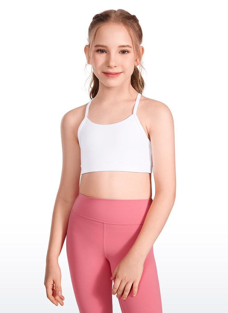 CRZ YOGA Girl's Active Sports Y-Back Bra Butterluxe Teens Tops