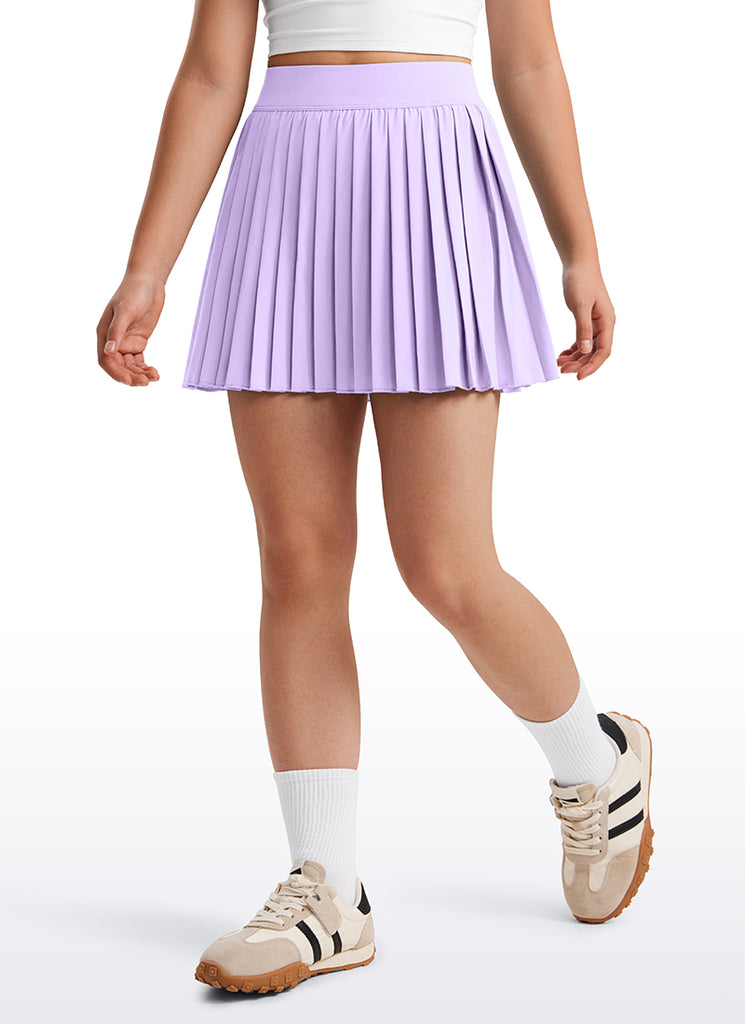 CRZ YOGA Girl's Tennis Sports Pleated Skirts Feathery-Fit Teens Skirts Stelindigo