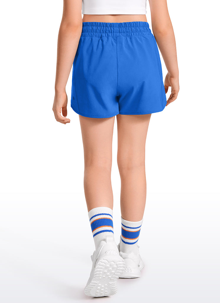 CRZ YOGA Girl's Running Feathery-Fit Soft Low Rise Lined Shorts Lilac