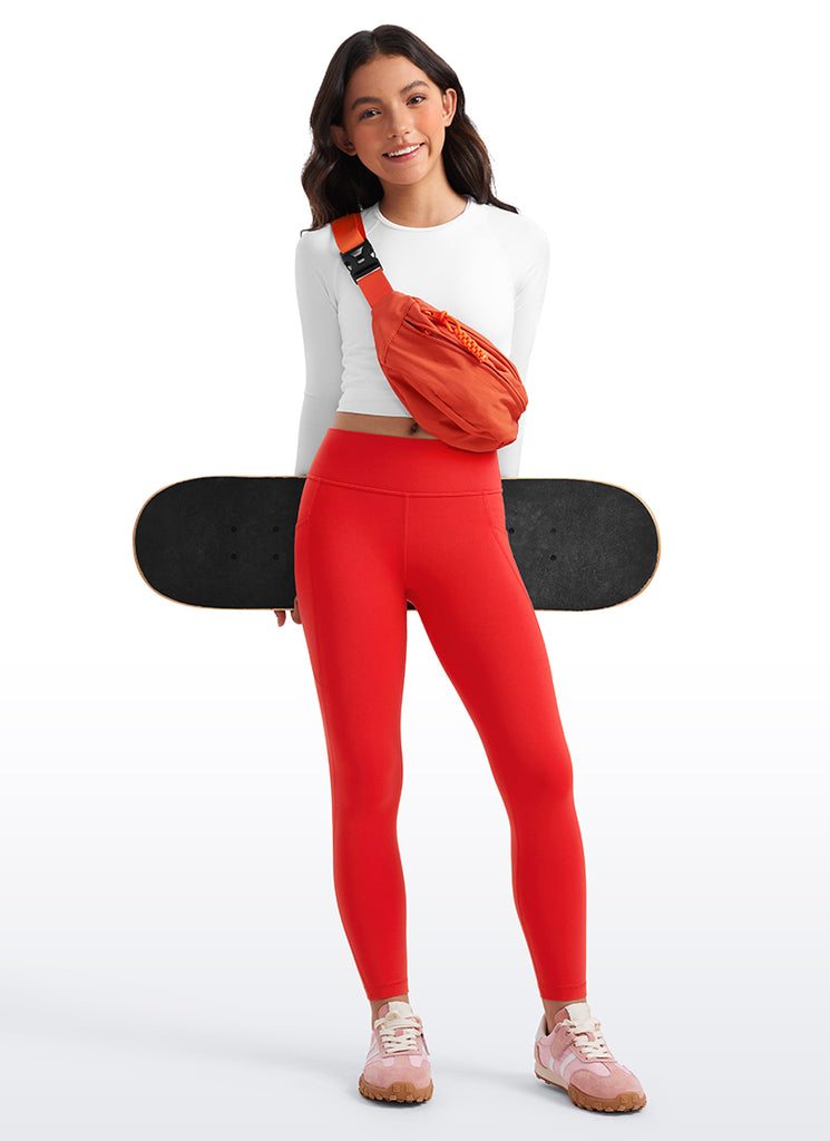 CRZ YOGA Girl's Active Sports Yoga Lounge Butterluxe Yoga Leggings Sparkle Blue