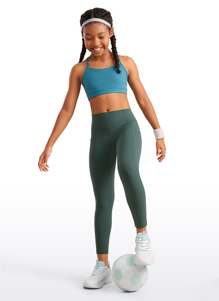 CRZ YOGA Girl's Active Sports Yoga Lounge Butterluxe Yoga Leggings Deep Red