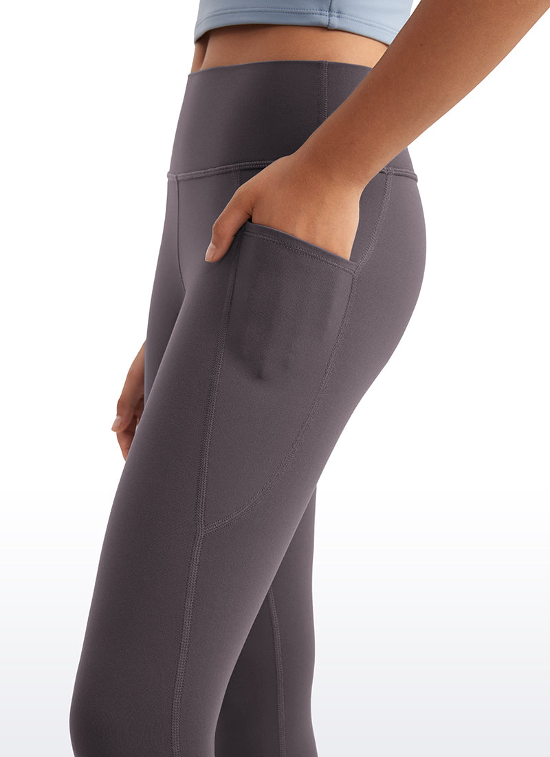 CRZ YOGA Girls Butterluxe Athletic Capri Leggings with Pockets Tornado