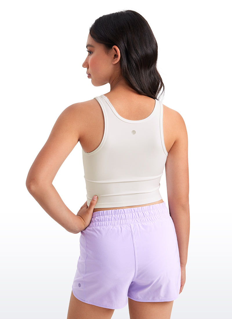 CRZ YOGA girl's Active Butterluxe Tight Fit Tank Tops Racerback Spectral Blue