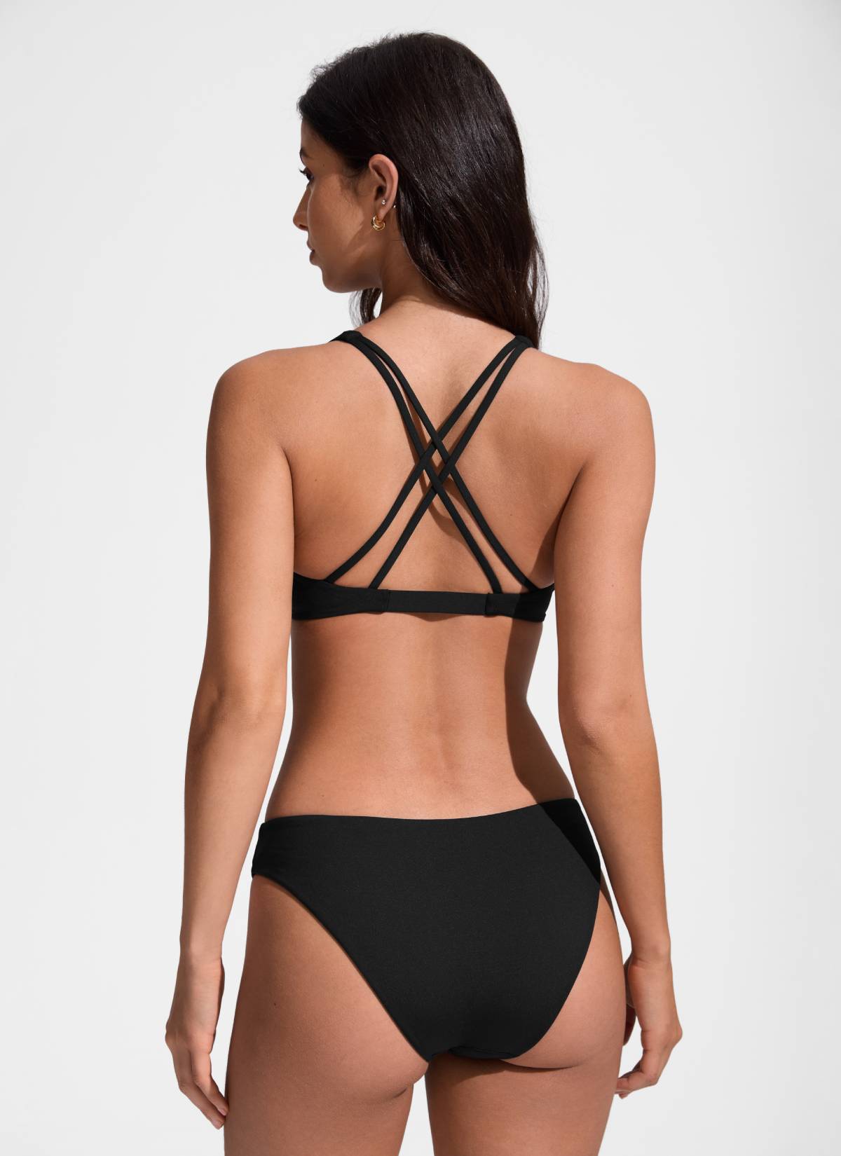 CRZ YOGA Women's Swimwear Tops Sunshine Bikini Top V Neck Criss