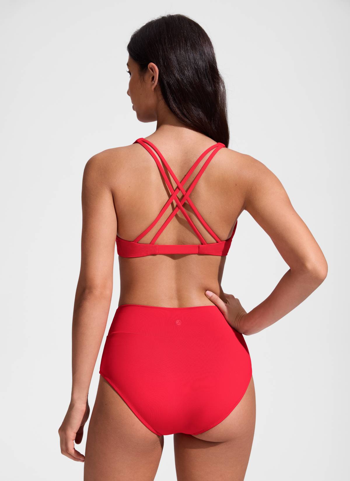 CRZ YOGA Women's Swimwear Tops Sunshine Bikini Top V Neck Criss