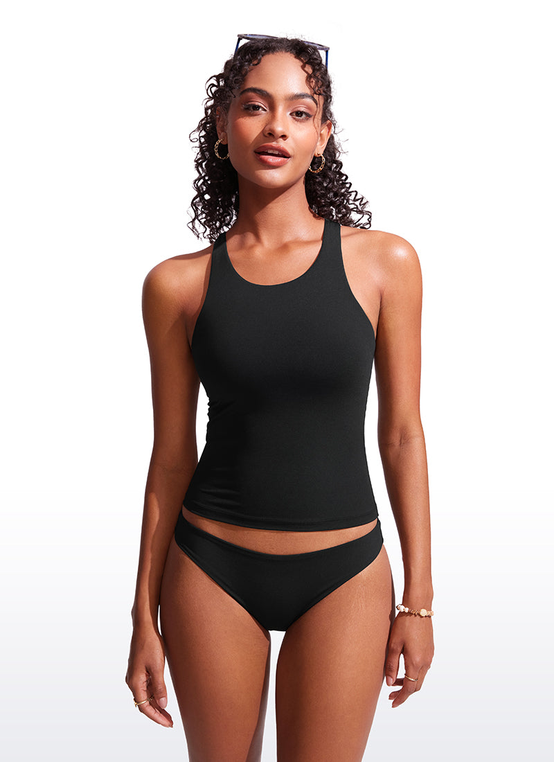 CRZ YOGA Women Racerback High Neck Tankini Tops Sporty Tank – CRZ