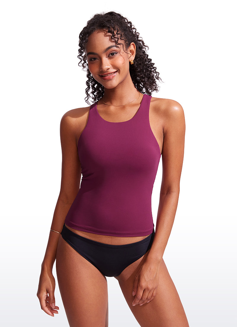 CRZ YOGA Women Racerback High Neck Tankini Tops Sporty Tank – CRZ