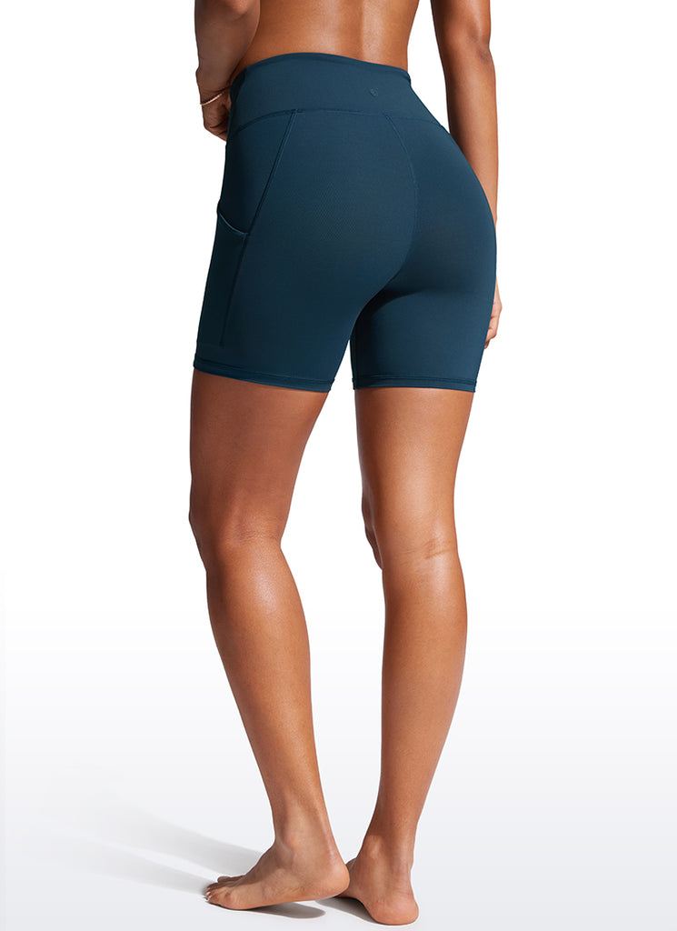 CRZ YOGA Women's Swim Board Shorts High Waisted Bathing Bottoms Black