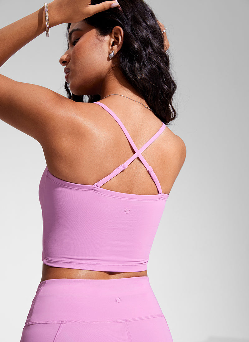 CRZ YOGA Womens Bandeau Bikini Tops Strapless Swimsuit Vita Pink