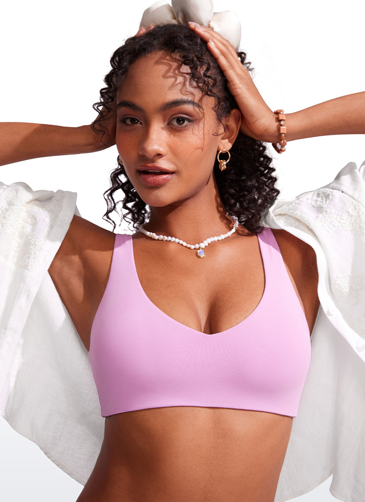 CRZ YOGA V Neck Bikini Padded Tops Swimsuit Madagascar Blue