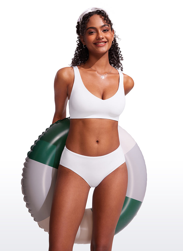 CRZ YOGA V Neck Bikini Padded Tops Swimsuit Insignia Blue