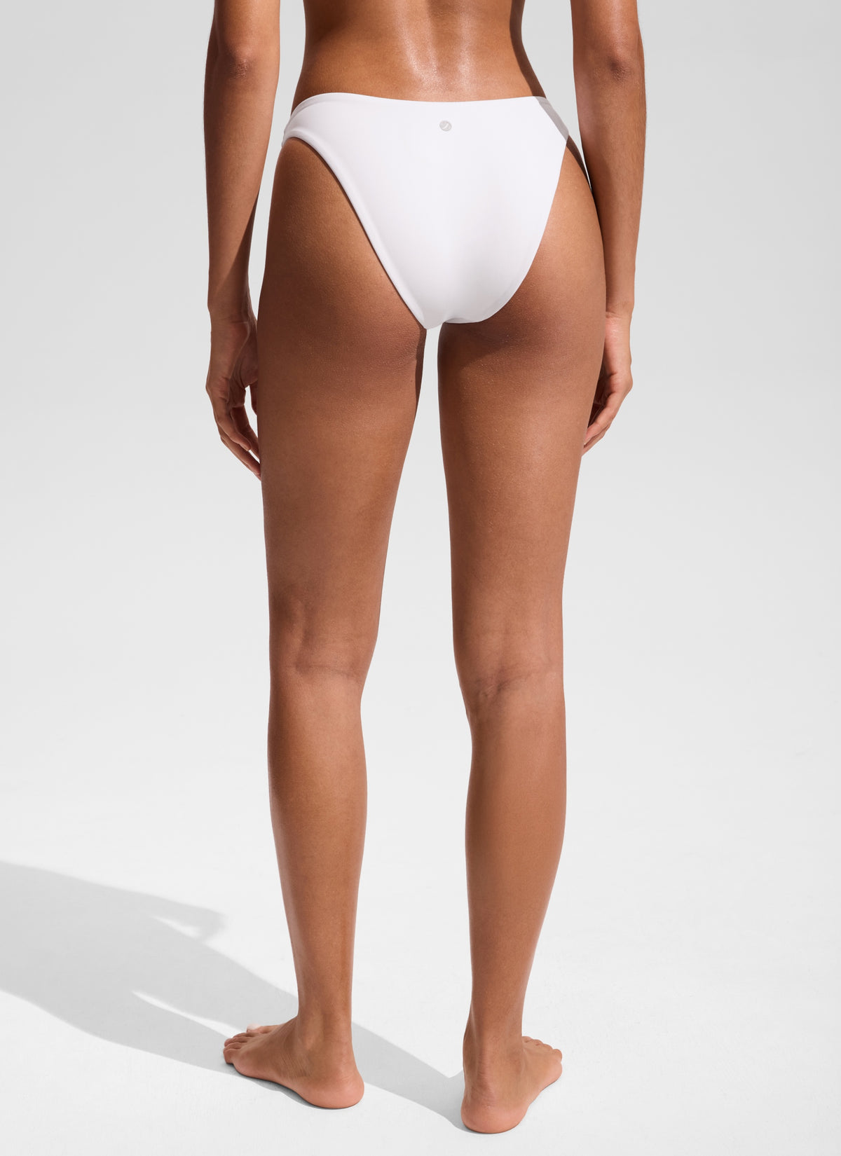 CRZ YOGA Women's Nexfeel Double Lined Low Rise Cheeky Bikini Bottoms White @model_info:S