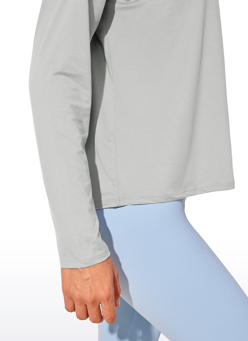 UPF 50+ Lightweight Heather Cropped Long Sleeves