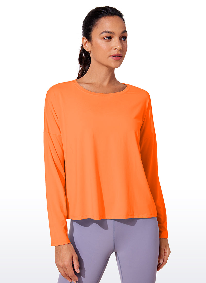 UPF 50+ Lightweight Heather Cropped Long Sleeves