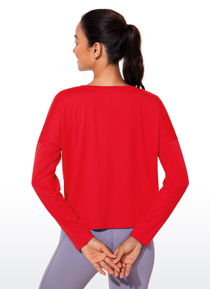 UPF 50+ Lightweight Heather Cropped Long Sleeves