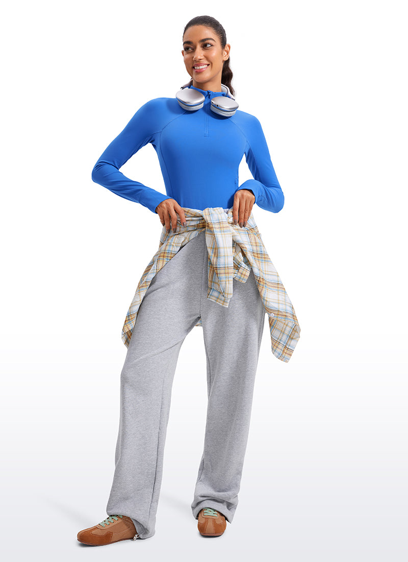 Butterluxe Half Zip Cropped Long Sleeve
